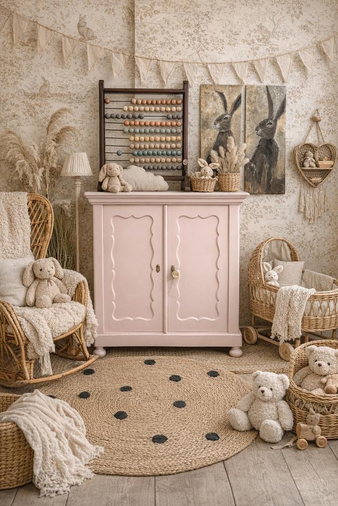 Biedermeier meidenkast linnenkast halkast commode vintage, Kinderen en Baby's, Kinderkamer | Commodes en Kasten, Ophalen, 105 cm of meer