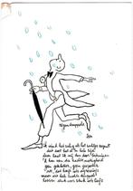 Toon Hermans - Regendruppels. -Versjeskaart-, Verzamelen, Verzenden, 1980 tot heden, Gelopen, Sterren en Beroemdheden