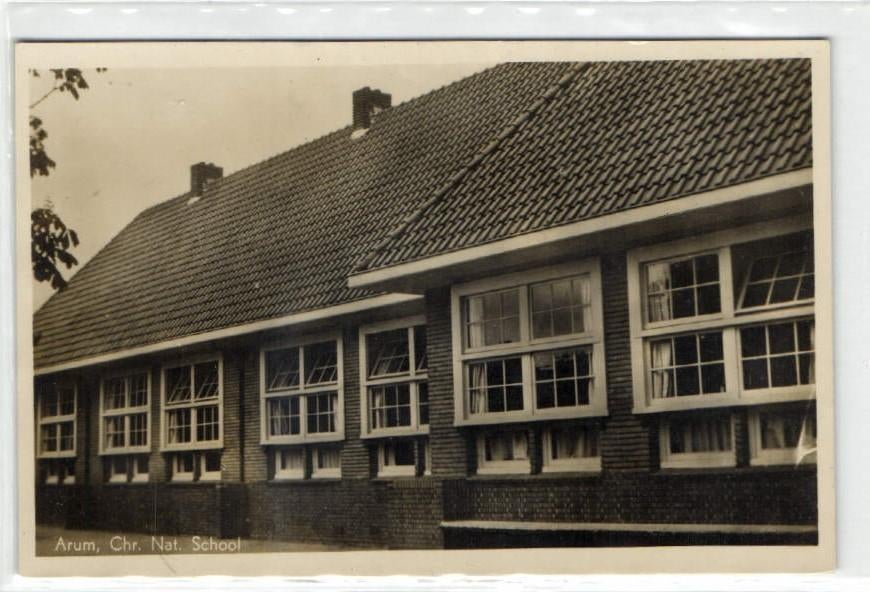 Arum, Chr. Nat. School - niet gelopen, Verzamelen, Ophalen of Verzenden, Voor 1920, Ongelopen, Friesland