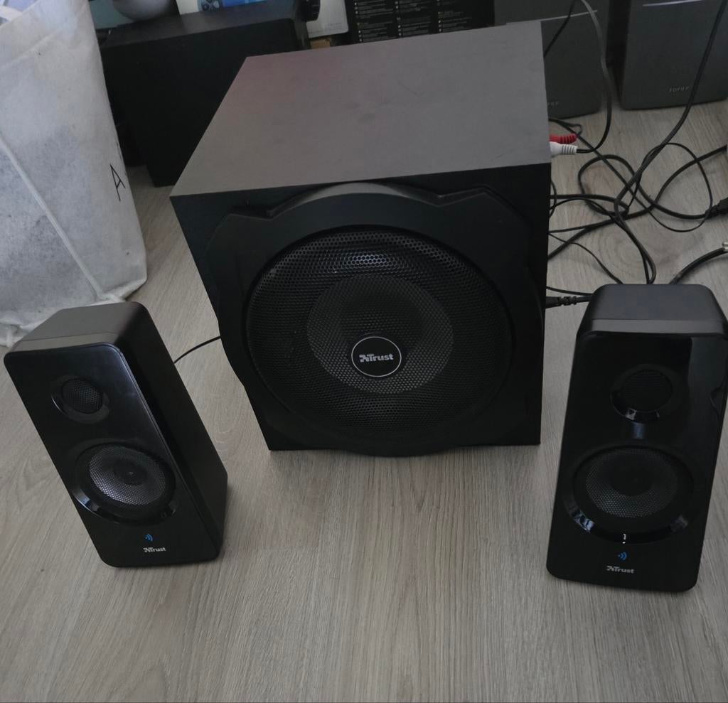 Trust 2.1 Speaker Set met Bluetooth, Audio, Tv en Foto, Luidsprekers, Gebruikt, Complete surroundset, Minder dan 60 watt, Overige merken