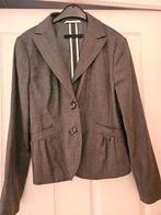 Mooi donkergrijs geruit jasje van Oui Set maat 38, Ophalen of Verzenden, Zo goed als nieuw, Maat 38/40 (M), Grijs