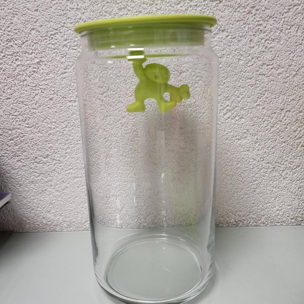 Alessi Gianni glazen pot- 22 cm hoog, Ophalen of Verzenden, Gebruikt