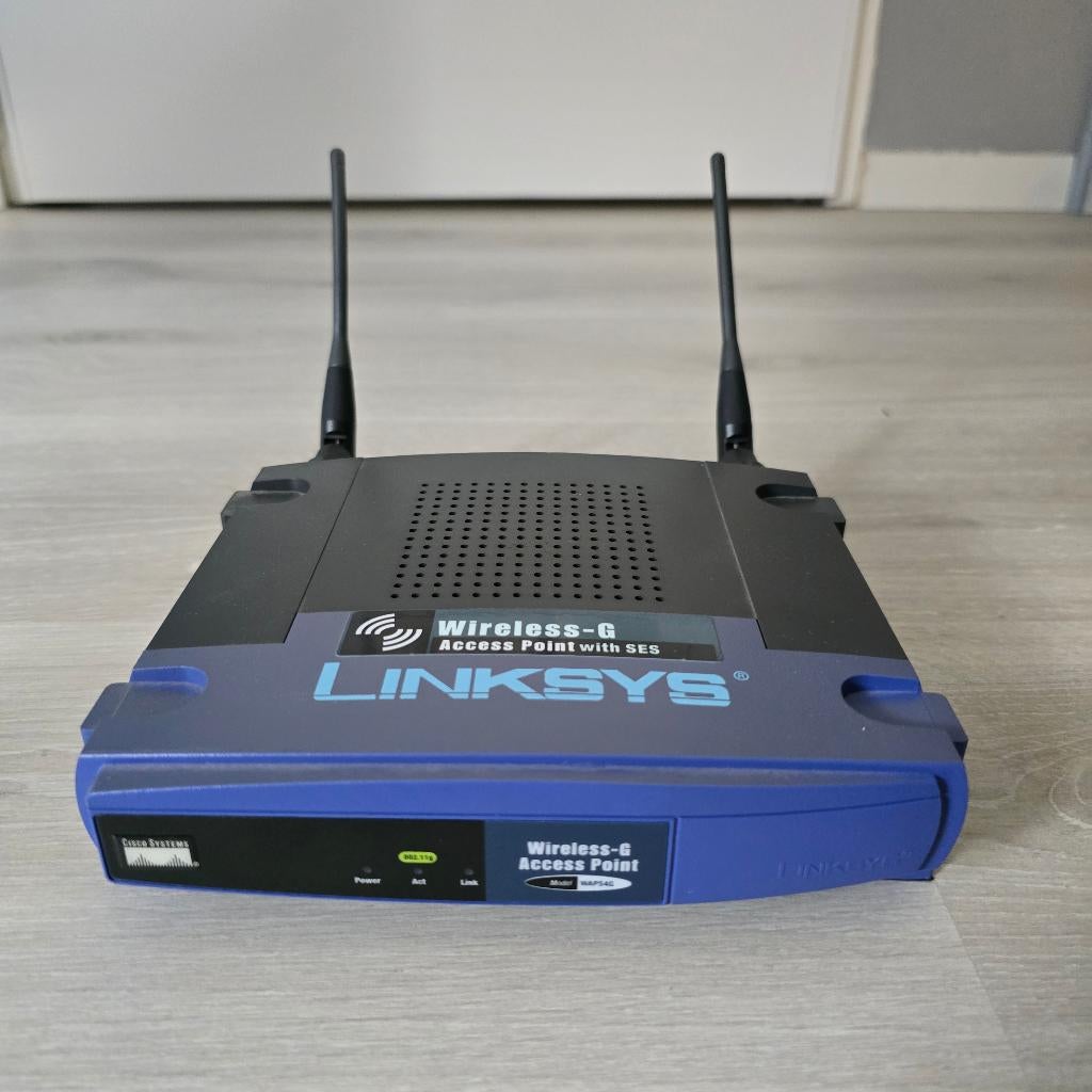 Linksys Wireless-G Access Point (WAP54G) met SES, Ophalen of Verzenden, Gebruikt