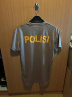 Uniek Indonesisch Politie T-shirt - Grijs met Gele Opdruk, Ophalen of Verzenden, Gedragen, Overige maten, Grijs