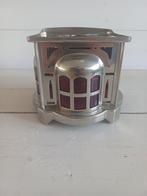 Oud theelichtje van rvs, Verzamelen, Spaarpotten, Gebruikt, ., Ophalen of Verzenden, Overige thema's