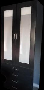 2x Ikea Pax kasten - Zwart met witte panelen, Kunststof, 100 tot 150 cm, 200 cm of meer, Zo goed als nieuw