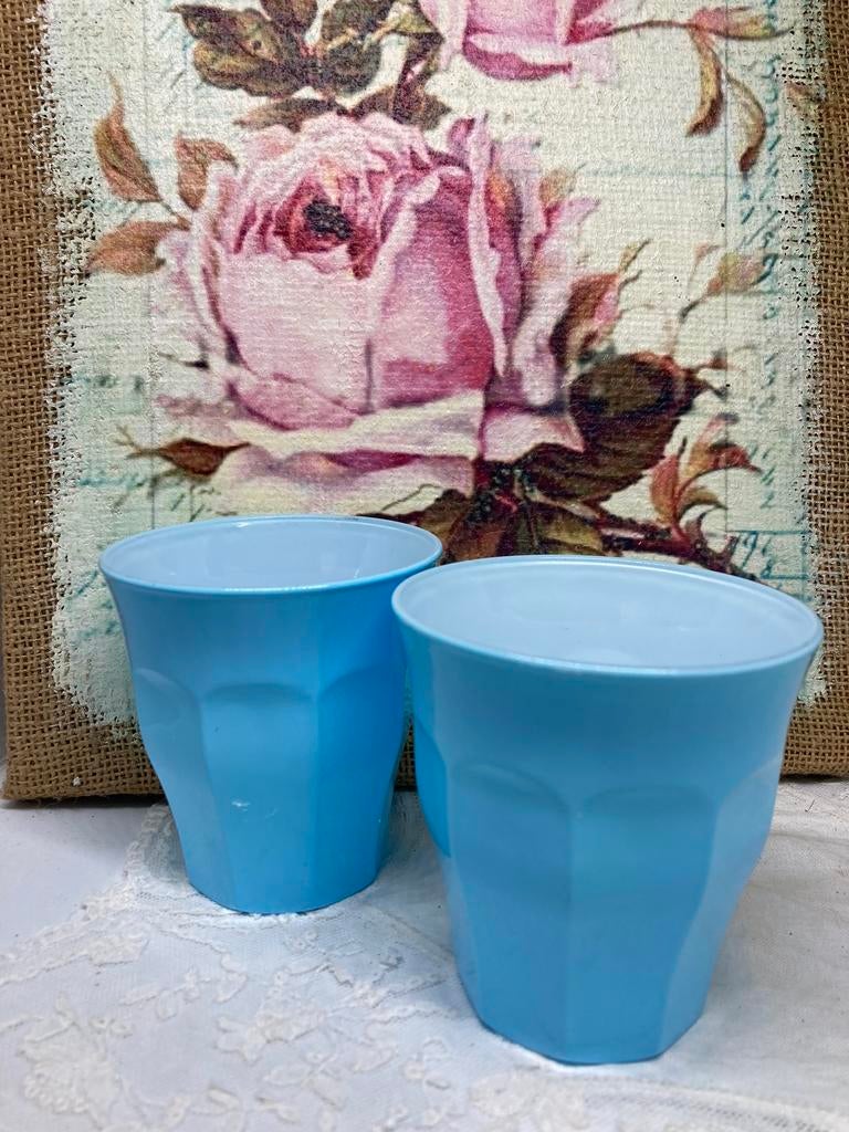Blauwe Duralex glazen (100323), Ophalen of Verzenden, Zo goed als nieuw, Overige typen