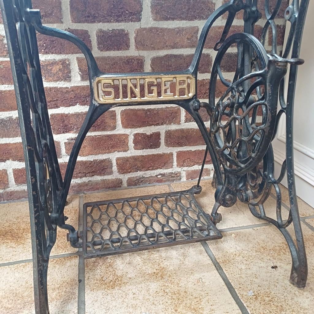 vintage oud gietijzer singer naaimachine onderstel, Ophalen