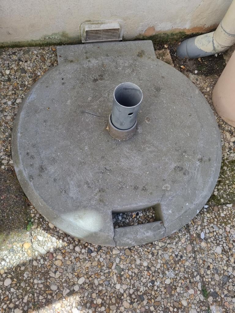 Stevige parasolvoet van beton, Ophalen of Verzenden, Gebruikt, Minder dan 1 meter, Parasolvoet