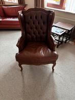Leren Chesterfield Fauteuil - Klassiek en Comfortabel, Huis en Inrichting, Fauteuils, Ophalen, Gebruikt, Leer, 75 tot 100 cm