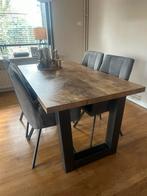 Eettafel met stoelen, Ophalen, Zo goed als nieuw, 4 tot 6 stoelen