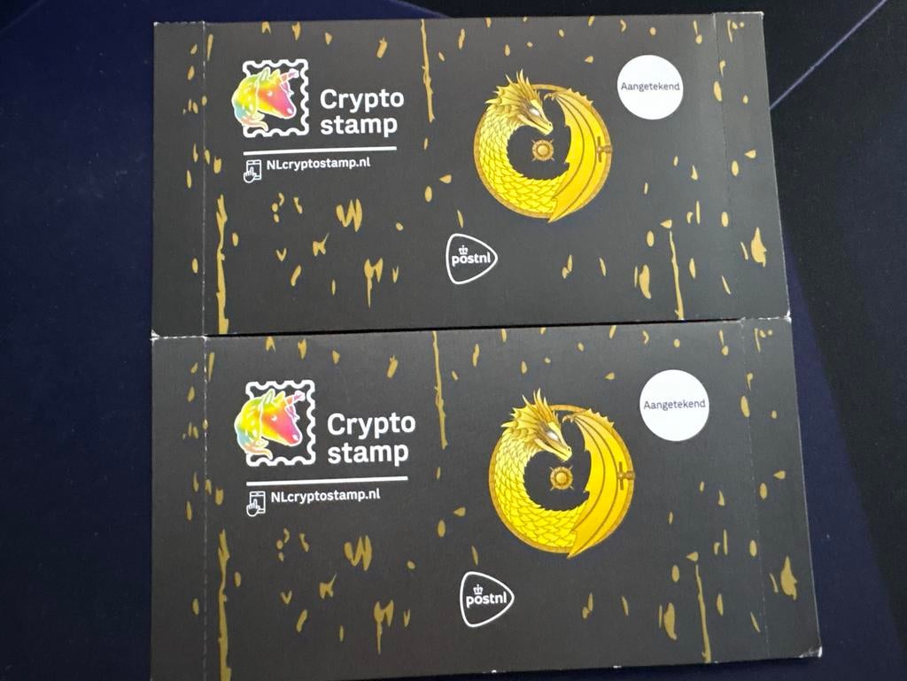 Crypto Stamp Safe Draak + Magisch Boek, Ophalen of Verzenden, Na 1940, Postfris