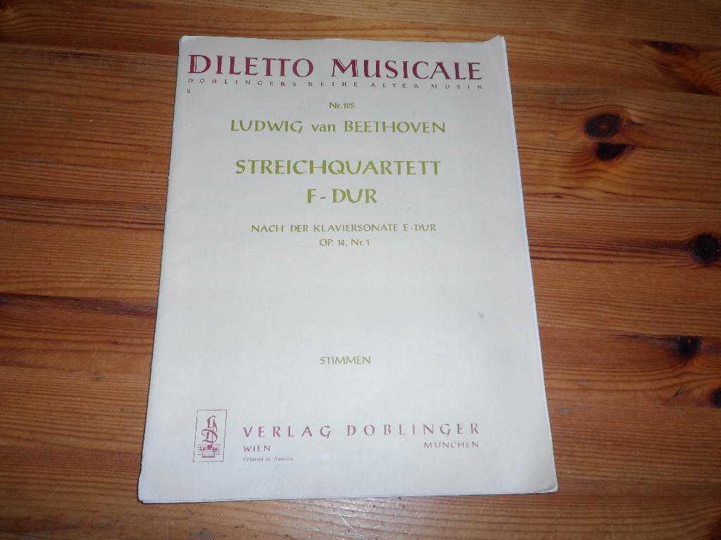 Beethoven - streichquartetten, Gebruikt, Klassiek, Ophalen of Verzenden, Viool of Altviool