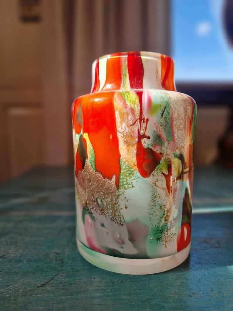 Kleurrijke Fidrio vaas, Ophalen, Overige kleuren, Minder dan 50 cm, Glas