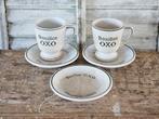 Vintage soepkopjes Bouillon OXO jaren 60 beboterd, Ophalen of Verzenden
