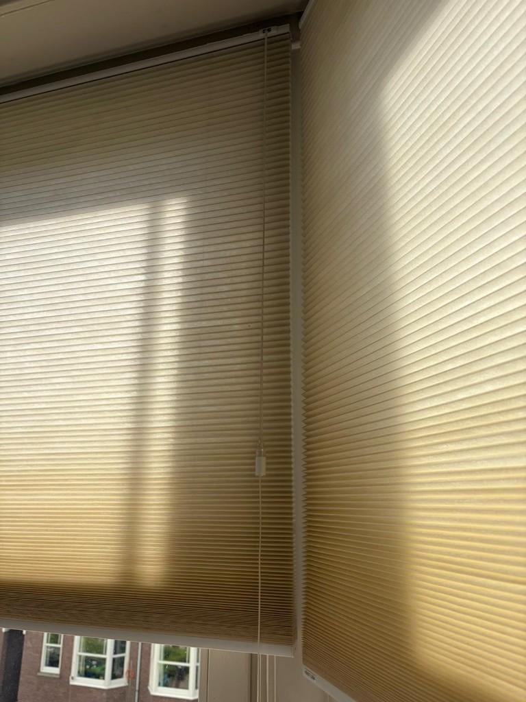 Vanet duette / plissé gordijnen op maat - 5 stuks, Ophalen, 100 tot 150 cm, Duette / plissé - modern, Zo goed als nieuw