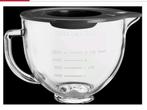 KitchenAid Glazen Mengkom 4,8L - Met Silicone Deksel., Ophalen of Verzenden, Nieuw