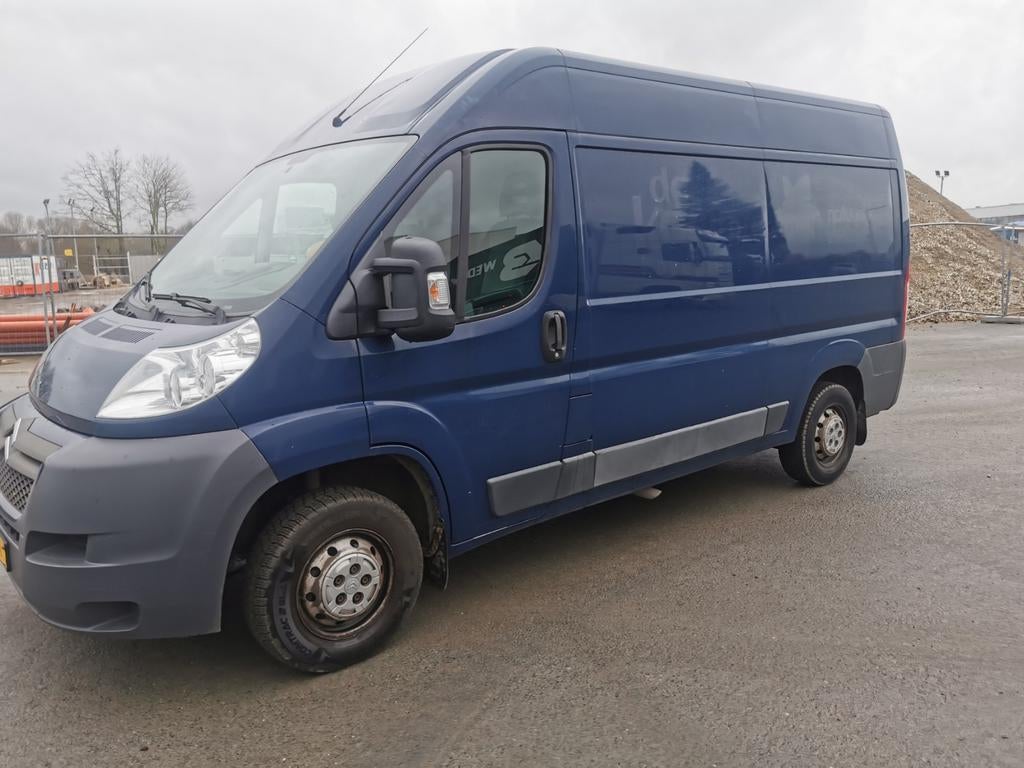 Citroën Jumper L2H2 2.2 HDi 130PK 2014 nap airco cruis BTW, Auto's, Bestelauto's, Euro 5, Stof, Zwart, 4 cilinders