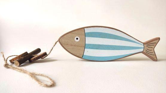 Hanger vis hout, Huis en Inrichting, Woonaccessoires | Overige, Nieuw, Ophalen of Verzenden