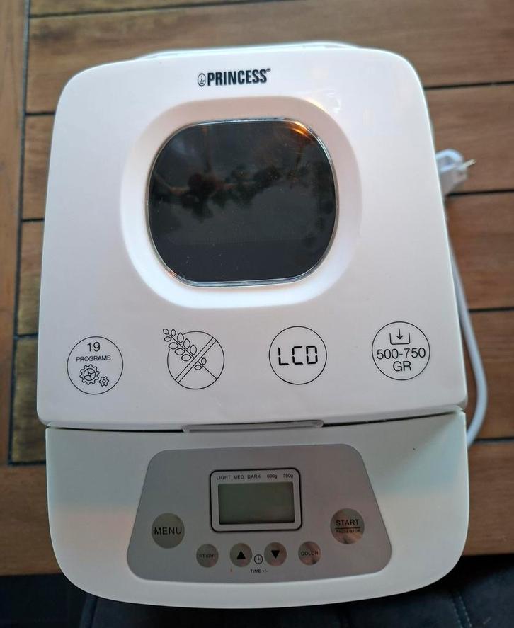 Princess Broodbakmachine - Vers Brood in Eigen Keuken, Witgoed en Apparatuur, Broodbakmachines, Gebruikt, Met timer, 400 tot 800 gram deeg