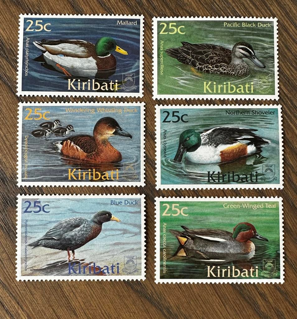 Kiribati 2001 vogels eenden postfris, Ophalen of Verzenden, Postfris