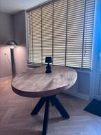 Nieuwe mangohouten eettafel met zwart metalen onderstel, Ophalen, Nieuw, 50 tot 100 cm, 150 tot 200 cm