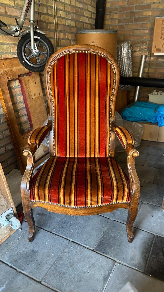 Fauteuil stijl Voltaire, Ophalen, Gebruikt, 75 tot 100 cm, 50 tot 75 cm