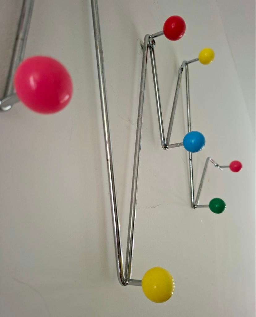 Wandkapstok Heartbeat/Space Age style, Huis en Inrichting, Woonaccessoires | Kapstokken, Gebruikt, Minder dan 100 cm, Metaal, Ophalen