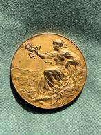 Verguld bronzen prijspenning La Mode Illustrée, Postzegels en Munten, Penningen en Medailles, Ophalen of Verzenden, Brons