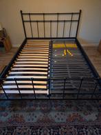 Bed 160x210 met lattenbodems (eventueel matras), Ophalen, Gebruikt, Tweepersoons, Metaal