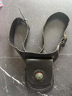 Leren heuptasje met turquoise detail, Ophalen of Verzenden, Gebruikt, Zwart, Overige typen