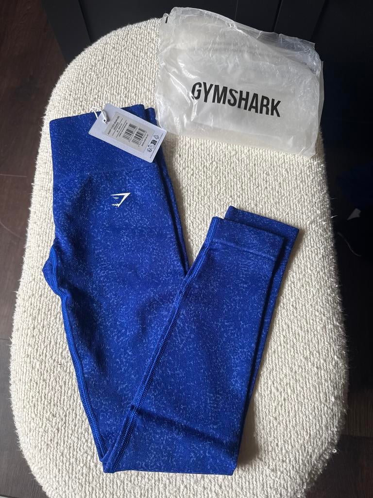 Gymshark Adapt Fleck Seamless Legging Cobalt/Iris Blue XS, Kleding | Dames, Sportkleding, Ophalen of Verzenden, Nieuw, Blauw