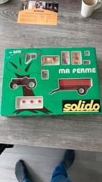 Solido renault 651.4 tractor / werktuigen  set in doos 1:32, Ophalen of Verzenden, Zo goed als nieuw, Tractor of Landbouw, Britains