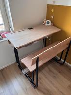 Retro school bureau, Ophalen, Gebruikt, Hout, Schoolbureau