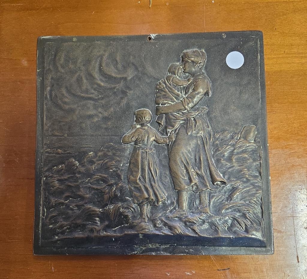 Bronzen plaquette naar Philip Sadée, Ophalen of Verzenden, Brons