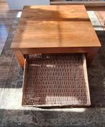 Teakhouten salon tafel, Huis en Inrichting, Tafels | Salontafels, Ophalen, 50 tot 100 cm, Vierkant, 50 tot 100 cm