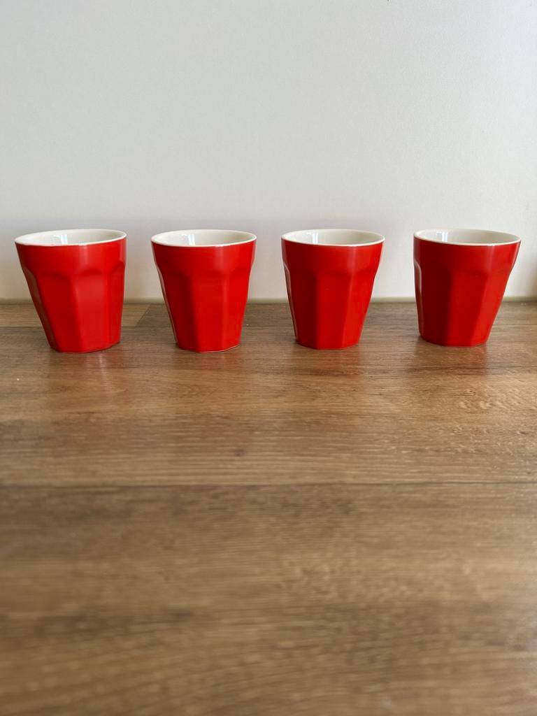 4 Espresso kopjes, Ophalen of Verzenden, Zo goed als nieuw, Overige stijlen, Kop(pen) en/of Schotel(s)