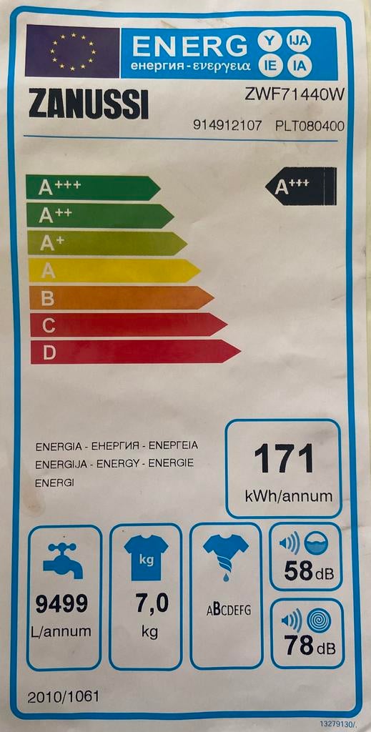 Washing machine Zanussi Lindo 100 A+++, Ophalen, Minder dan 85 cm, Zo goed als nieuw, Voorlader