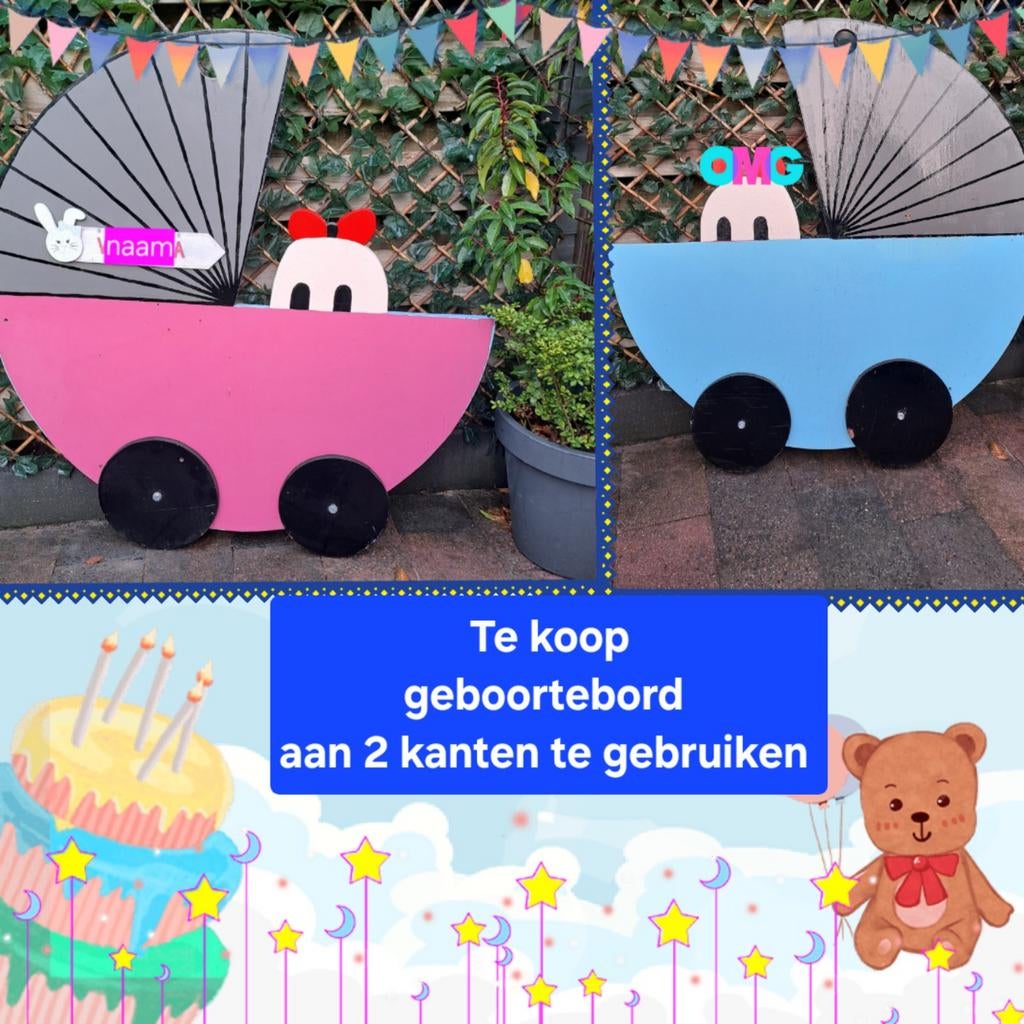 Geboortebord, Ophalen, Versiering