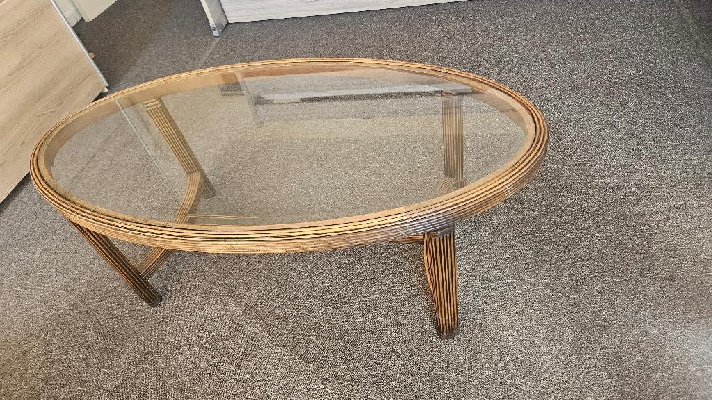 Salontafen glas, Ophalen, 50 tot 100 cm, Rond, 50 tot 100 cm