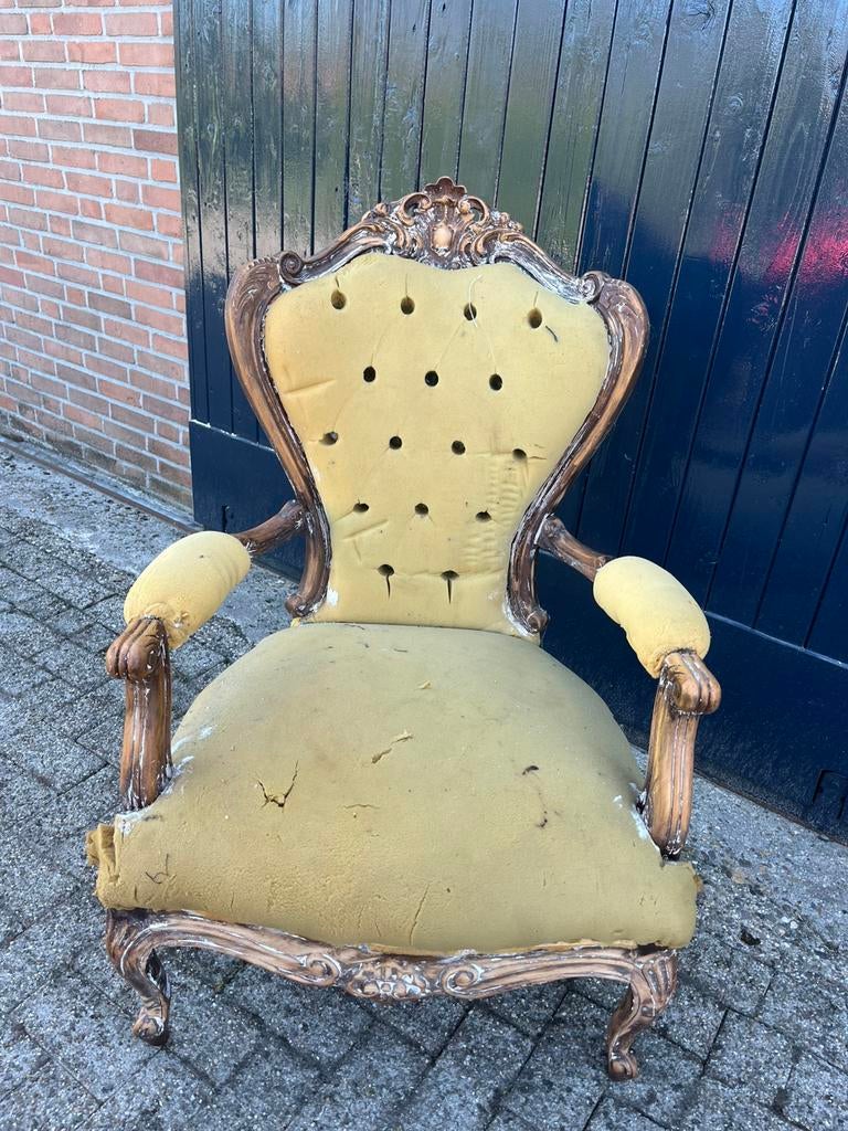 Barok fauteuil gecapitonneerd, Antiek en Kunst, Ophalen of Verzenden