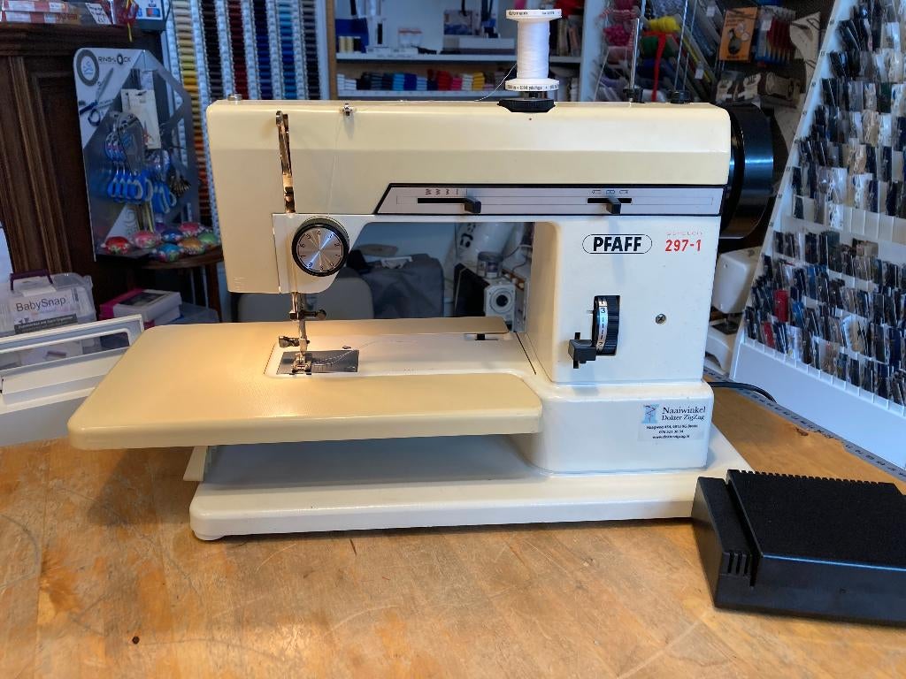 Pfaff 297-1 "Stretch" naaimachine, Hobby en Vrije tijd, Naaimachines en Toebehoren, Ophalen, Duitsland, Pfaff, Gebruikt