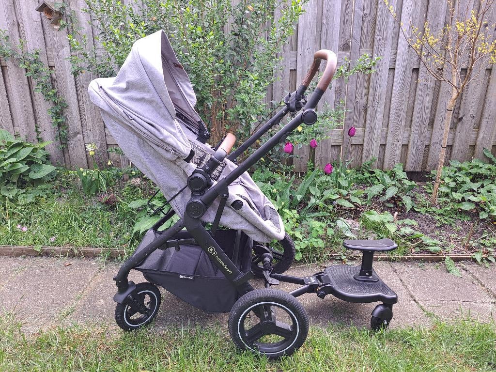Kinderkraft 2 in 1 kinderwagen + adapters autostoel, Gebruikt, Verstelbare duwstang, Combiwagen, Ophalen