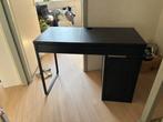 Bureau micke zwartbruin 105x50 cm, Ophalen, Zwart, Gebruikt, Hout