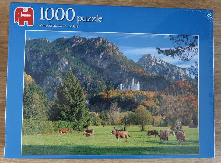 Legpuzzel Jumbo – 1000 stukjes – Neuschwanstein Castle, Hobby en Vrije tijd, Denksport en Puzzels, Nieuw, Legpuzzel, 500 t/m 1500 stukjes
