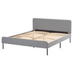 Ikea slattum bed 140x200, Tweepersoons, Zo goed als nieuw, Grijs, Hout