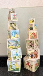 Echt antiek houten kubussen waar kinderen mee konden spelen., Antiek en Kunst, Verzenden