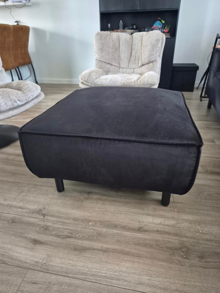 Hocker zwart 80x80, Ophalen, Vierkant, 75 tot 100 cm, Zo goed als nieuw