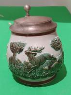 Vintage Marzi & Remy Duitse bierpul met tinnen deksel, Ophalen of Verzenden