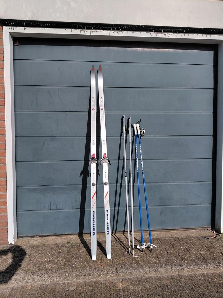 Fischer Elite Crown Langlaufski's 190cm + 2 paar stokken, Sport en Fitness, Skiën en Langlaufen, Ophalen, Ski's, Fischer, Gebruikt